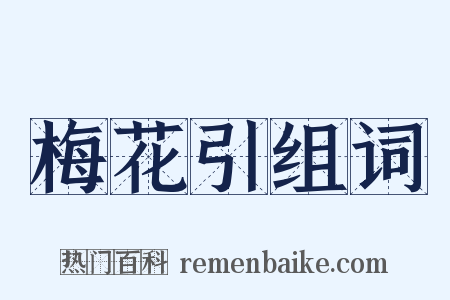 梅花引组词是什么意思的图片